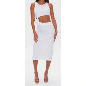 FOREVER21 Knotted Cut-out Midi Dress